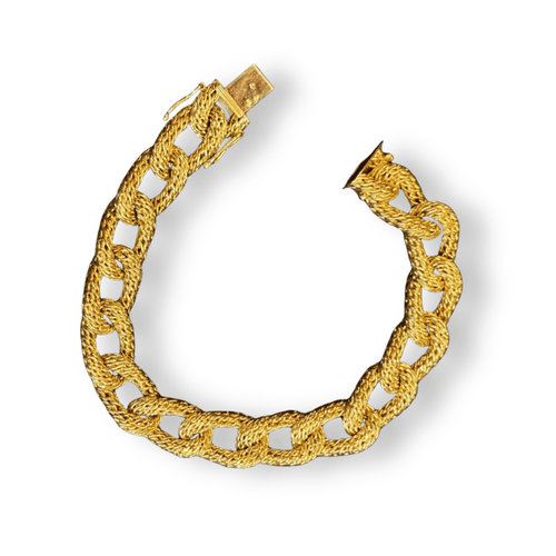 Bracelet à mailles torsadées en or jaune 18 carats 58 Facettes CAE-BR-MTOR-YG