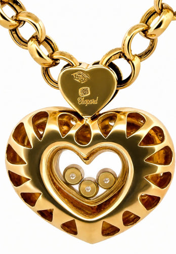 Chopard Happy Heart - Collier en or jaune et diamants 58 Facettes 90926-ac12910