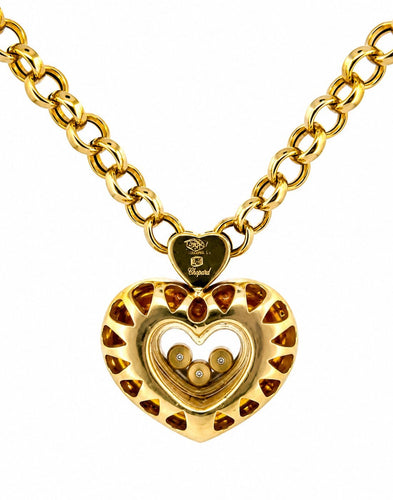 Chopard Happy Heart - Collier en or jaune et diamants 58 Facettes 90926-ac12910