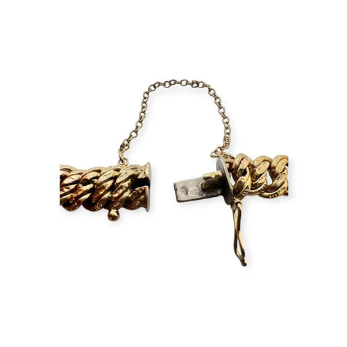 Bracelet maille américaine en or jaune 750 58 Facettes 330096435