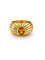 49 Bague jonc godronnée en or jaune 18 carats et saphir jaune 58 Facettes 90998-ac13140