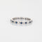 Bague 48 Bague alliance éternité diamants et saphirs en or blanc 14k 58 Facettes G12720