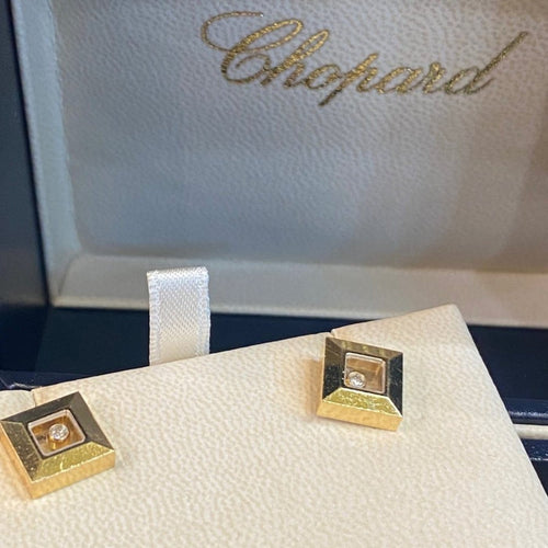 Chopard Happy Diamonds Icon - Boucles d'oreilles en or jaune et diamants 58 Facettes CA-CHOP-HAPD-ER-YGD
