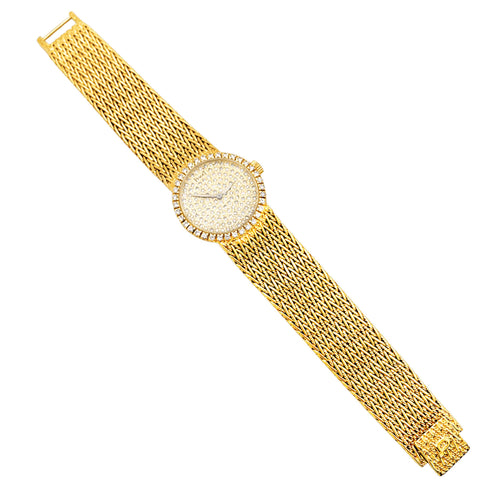Montre Piaget - Montre vintage en or jaune et diamants 58 Facettes 35793