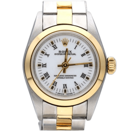 Montre Rolex Oyster Perpetual - Montre Lady en or jaune et acier 58 Facettes MT46912