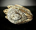 57 Bague ancienne 1950 en or jaune, platine et diamants 58 Facettes Bague 2