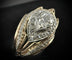 57 Bague ancienne 1950 en or jaune, platine et diamants 58 Facettes Bague 2