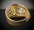 57 Bague ancienne 1950 en or jaune, platine et diamants 58 Facettes Bague 2