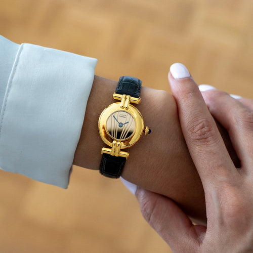Montre Cartier Must Colisée - Montre en vermeil cadran Art déco 58 Facettes 549