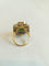 Bague 54 Bague cocktail en or jaune et blanc, péridot et diamants 58 Facettes 01374