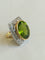 Bague 54 Bague cocktail en or jaune et blanc, péridot et diamants 58 Facettes 01374