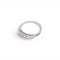 55 Bague demi-éternité portugaise en or blanc 18K et diamants 58 Facettes Q470A(966)