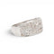 57 Parure géométrique - Bague et boucles d'oreilles en or blanc et diamants 58 Facettes E62