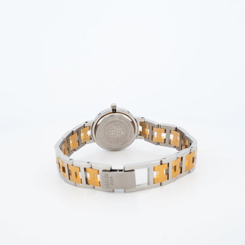 Hermès Clipper - Montre SM en acier et plaqué or 58 Facettes 547