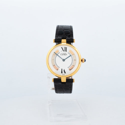 Cartier Must Vendôme - Montre LM en vermeil, cadran Trinity ivoire 58 Facettes 550