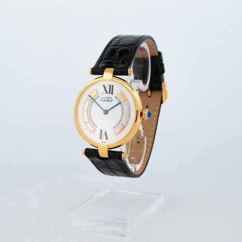 Cartier Must Vendôme - Montre LM en vermeil, cadran Trinity ivoire 58 Facettes 550