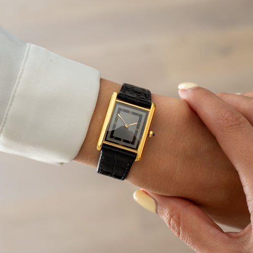 Cartier Tank Must - Montre LM en vermeil, cadran gris 58 Facettes 553