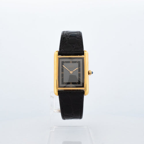 Cartier Tank Must - Montre LM en vermeil, cadran gris 58 Facettes 553