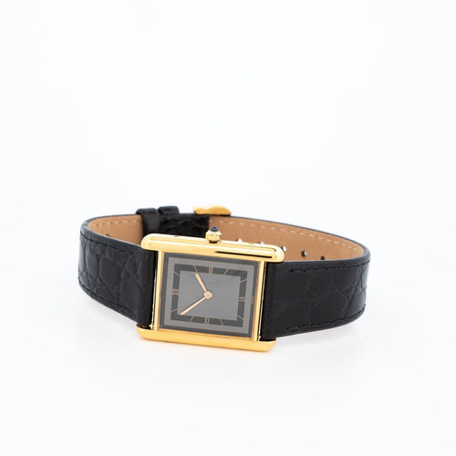 Cartier Tank Must - Montre LM en vermeil, cadran gris 58 Facettes 553