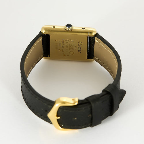 Montre Cartier Tank Must - Montre en argent plaqué or, cadran crème 58 Facettes A1207
