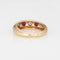 Bague 54 Bague alliance vintage en or jaune 14 carats, rubis et diamants 58 Facettes G14180