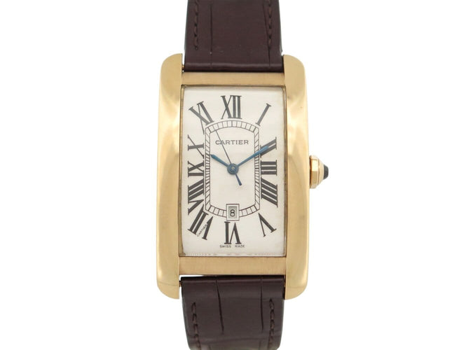 Cartier Tank Américaine - Montre GM en or jaune 18k 58 Facettes 275971