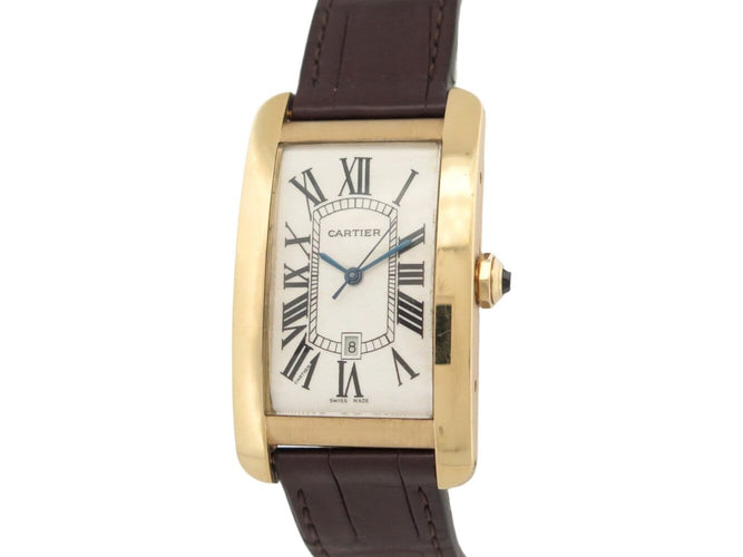 Cartier Tank Américaine - Montre GM en or jaune 18k 58 Facettes 275971