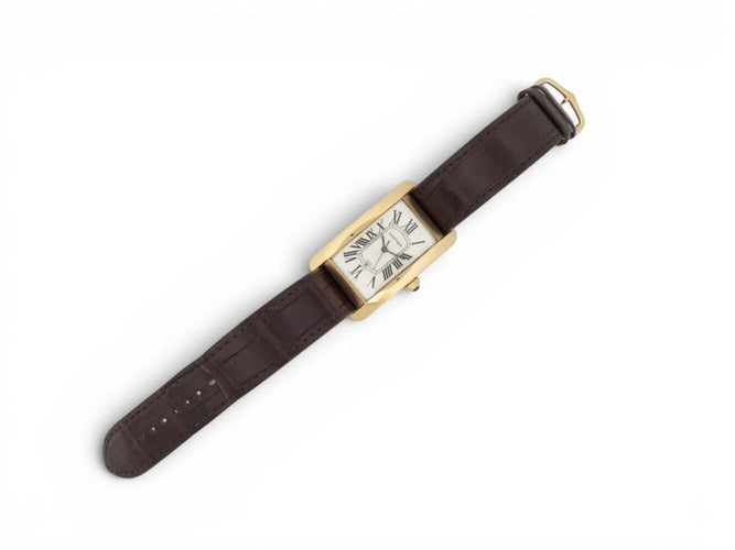 Cartier Tank Américaine - Montre GM en or jaune 18k 58 Facettes 275971