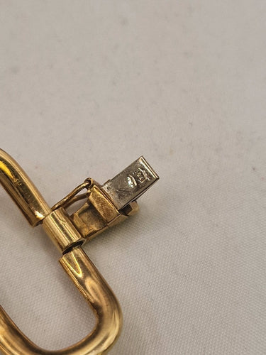 Bracelet vintage boucle en or jaune 18 ct et émail bleu 58 Facettes CV-085