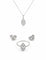 Parure - Bague, collier et boucles d'oreilles en or blanc et diamants 58 Facettes 90995-96-97-ac13127