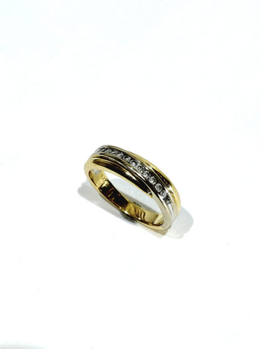 54 Bague Mouvement en or jaune et diamants 58 Facettes 1794555