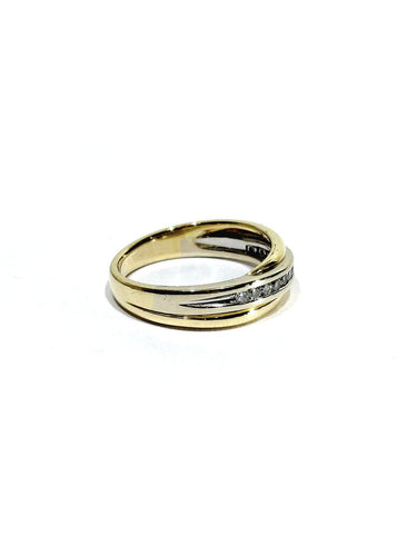 54 Bague Mouvement en or jaune et diamants 58 Facettes 1794555