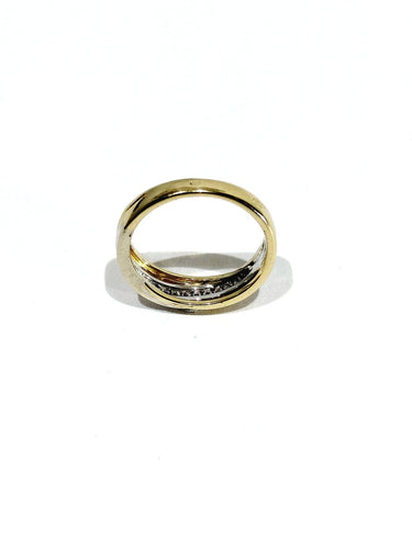 54 Bague Mouvement en or jaune et diamants 58 Facettes 1794555