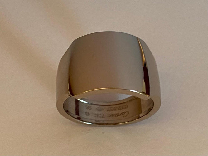 Bague 66 Cartier Santos Dumont - Bague homme en or blanc 58 Facettes AZ-PG-261235