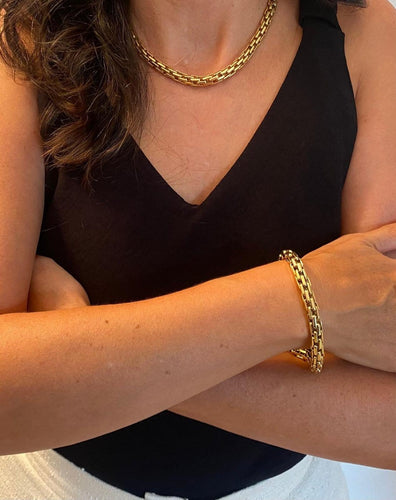 Pomellato - Parure collier et bracelet en or jaune et blanc diamants 58 Facettes Z-PG-263040