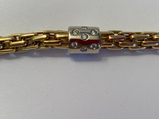 Pomellato - Parure collier et bracelet en or jaune, or blanc et diamants 58 Facettes Z-PG-263040