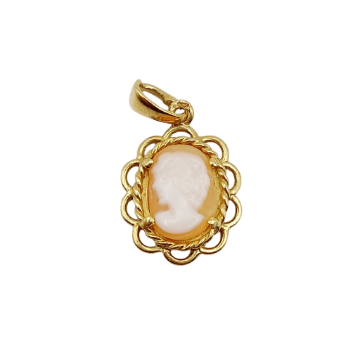 Pendentif Pendentif vintage en or 18k et camée coquille 58 Facettes A07571