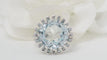 58 Bague vintage en or blanc et aigue-marine 58 Facettes 32325