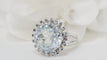 58 Bague vintage en or blanc et aigue-marine 58 Facettes 32325