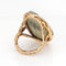 Bague 60 Bague cocktail grenouille sur nénuphar en or jaune 14 carats et agate 58 Facettes G14173