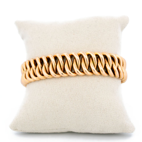 Bracelet ancien à maillons ovales allongés en or 14k 58 Facettes 69DC59320180400A8578F7860D4025C0