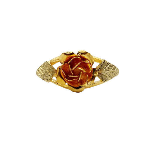 51 Art nouveau - Bague en or rose 18K ciselé 58 Facettes A07575