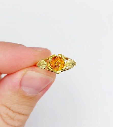 51 Art nouveau - Bague en or rose 18K ciselé 58 Facettes A07575