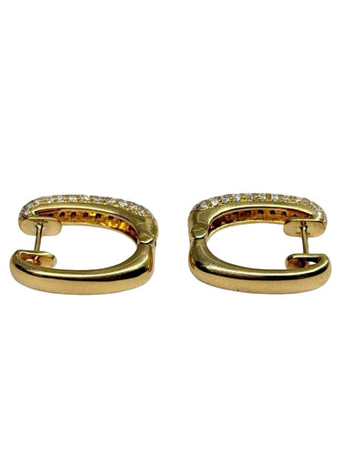 Boucles d'oreilles en or jaune 18K et diamants 58 Facettes 2131