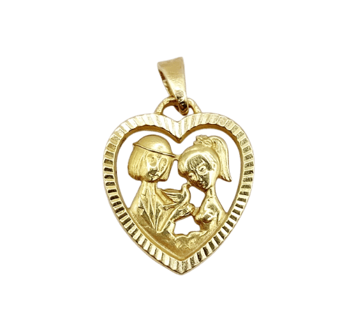 Les Amoureux de Peynet - Pendentif médaille en or 18k 58 Facettes A07576