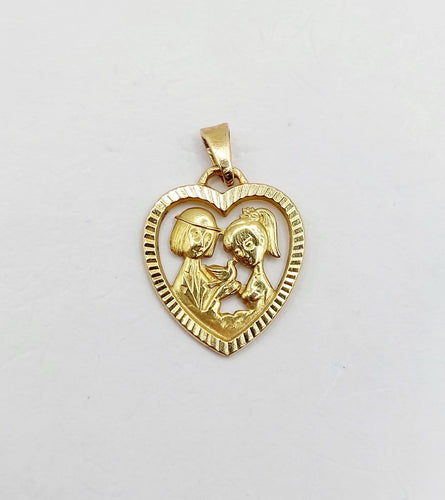 Les Amoureux de Peynet - Pendentif médaille en or 18k 58 Facettes A07576