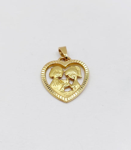 Les Amoureux de Peynet - Pendentif médaille en or 18k 58 Facettes A07576