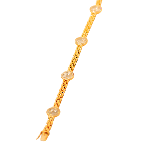 Bracelet Chopard Happy Diamonds - Bracelet en or jaune et diamants 58 Facettes 3282