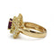 53 Bague ballerine en or jaune 18K, diamants baguette et rubis 58 Facettes SA019