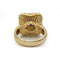 53 Bague ballerine en or jaune 18K, diamants baguette et rubis 58 Facettes SA019